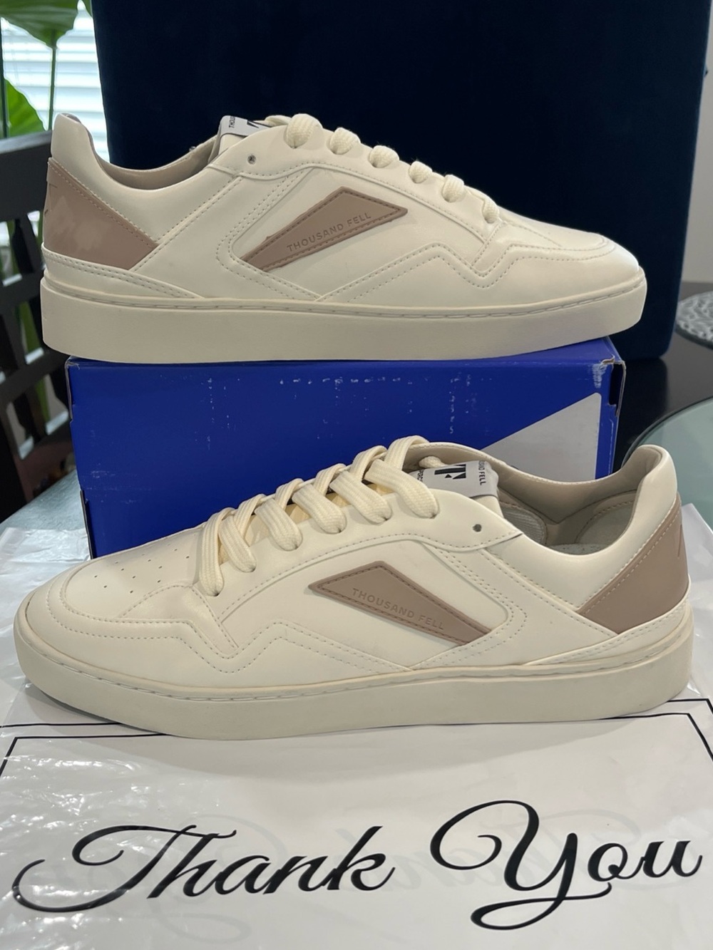 Thousand Fell Men’s Court Vanilla Ice Sneakers Size 9.5